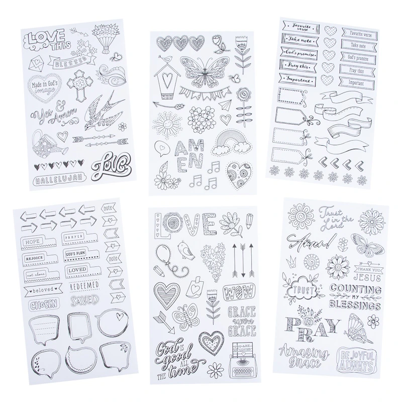 Colouring Bible Journaling Stickers English (6 sheets) (STC005) (2).webp