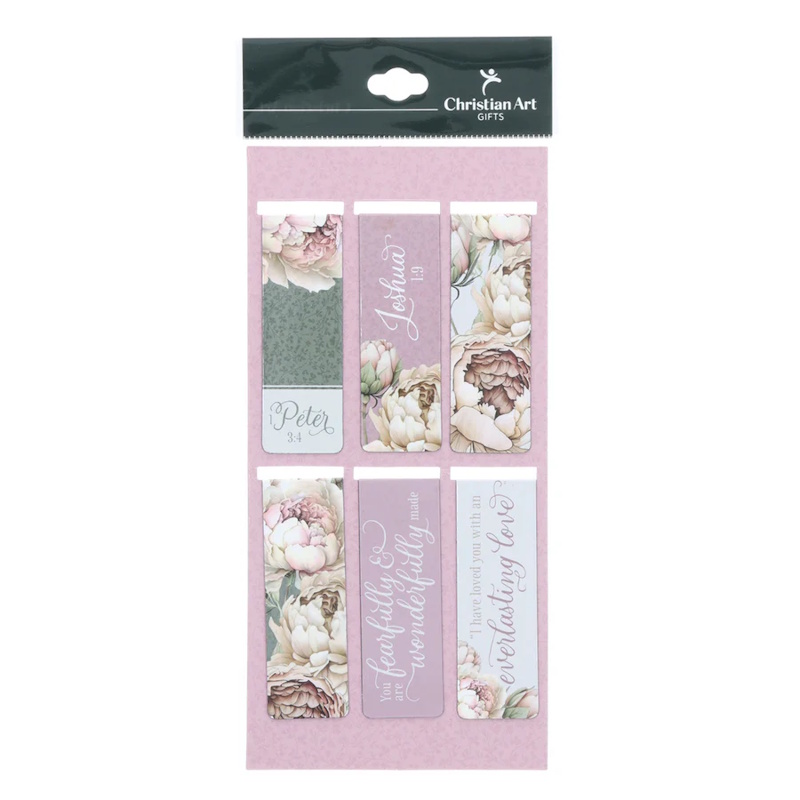 Peonies Magnetic Page Marker (6) (MGB129)