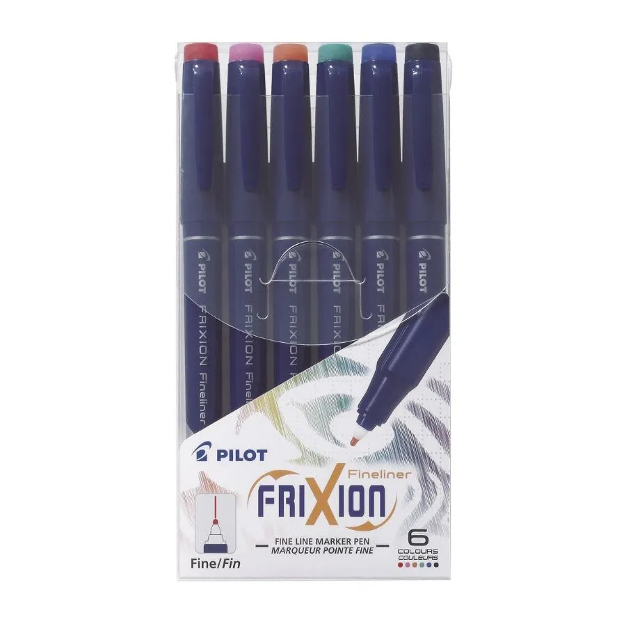 Pilot Frixion Fineliner (wallet of 6)