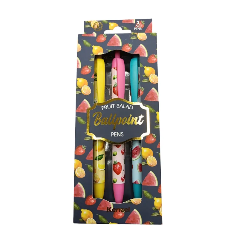 Kenzel Fruit Salad Ballpoint Pen Set (3) (BPF25302)