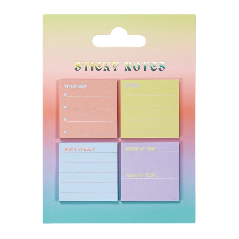 Colour Me Vibes Printed Sticky Notes Set 35 x 35mm (4) (8100)