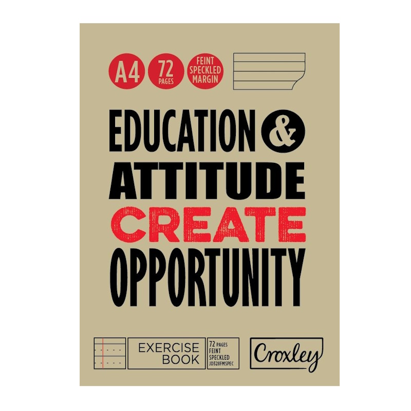 College Exercise Book Speckled Lined A4 (72 page)