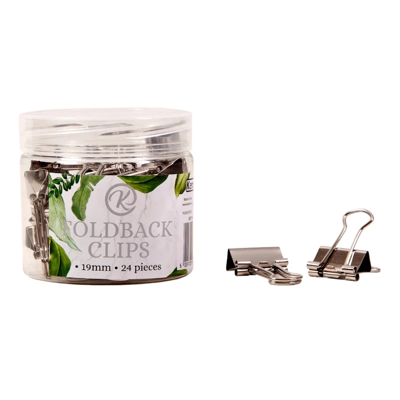 Kenzel Silver Foldback Clips (19mm x)