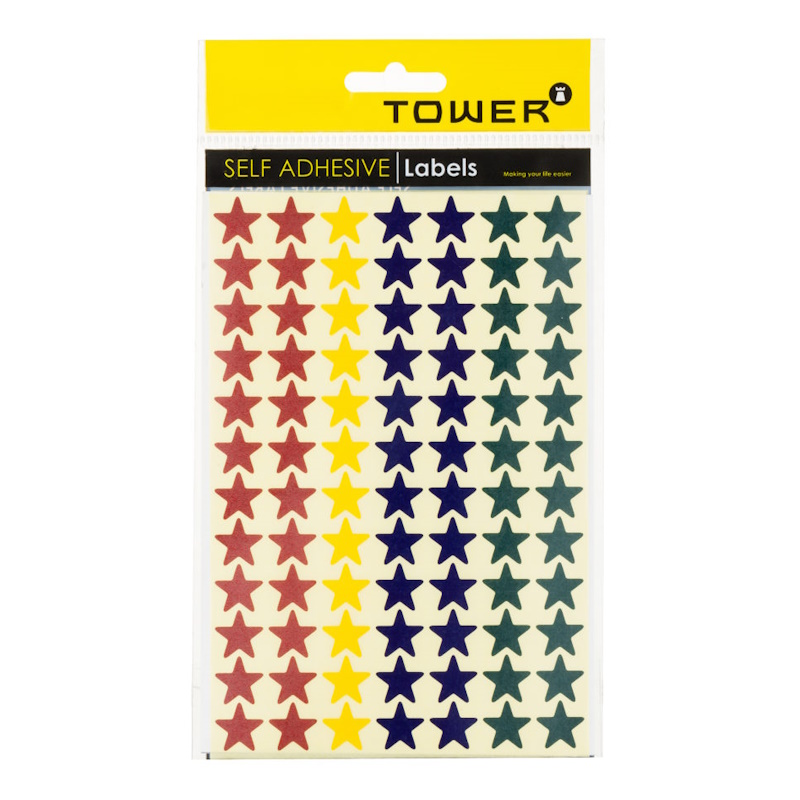 Tower Reward Stickers Mix Colour Stars