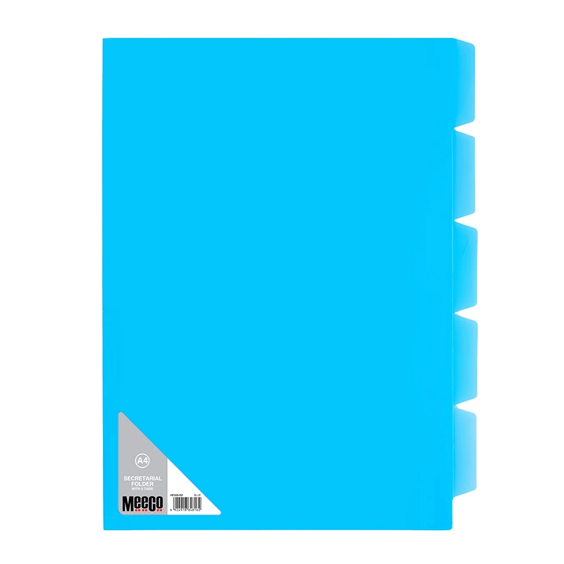Meeco Secretarial Folder 5 Tab A4 (blue)