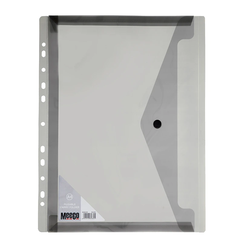 Meeco Fileable Button Envelope A4 (black)