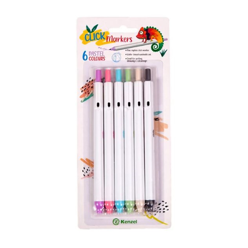 Kenzel Click Markers Pastel Colours (6)