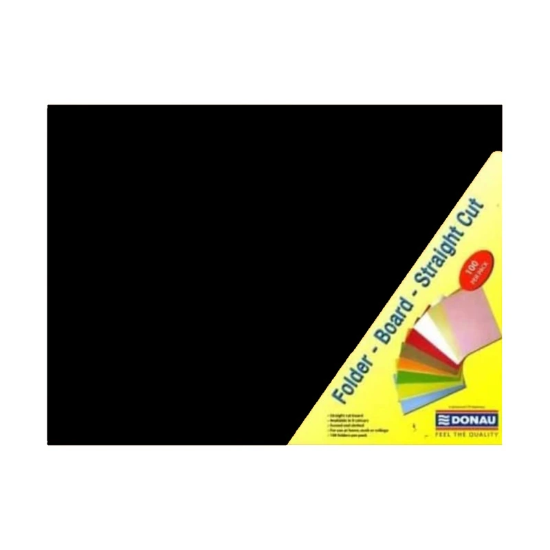 Donau Straight Cut Folder Boards 180gsm (100) (black)