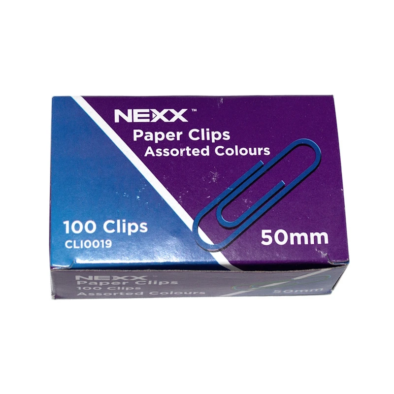 Nexx Coloured Paper Clips 50mm (100)