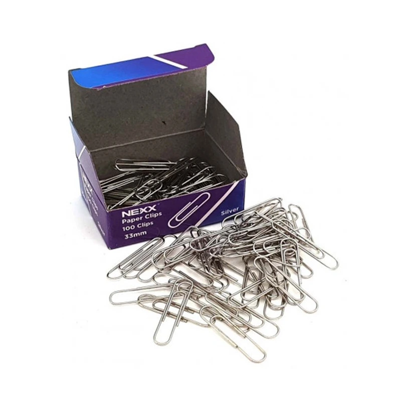 Nexx Silver Paper Clips 33mm (100)