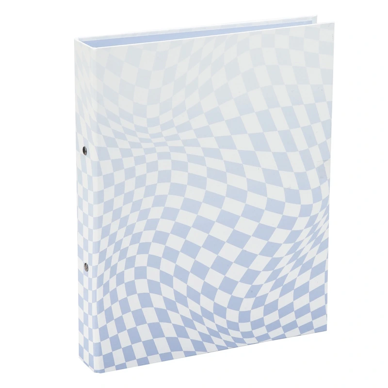 Colour Me Vibes 2 O-Ring Binder Board File 25mm (blue check) (8063)