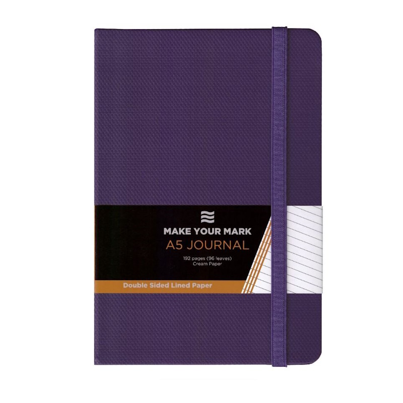 Donau Soft Touch PU Journal A5 (purple) (192 lined cream pages)