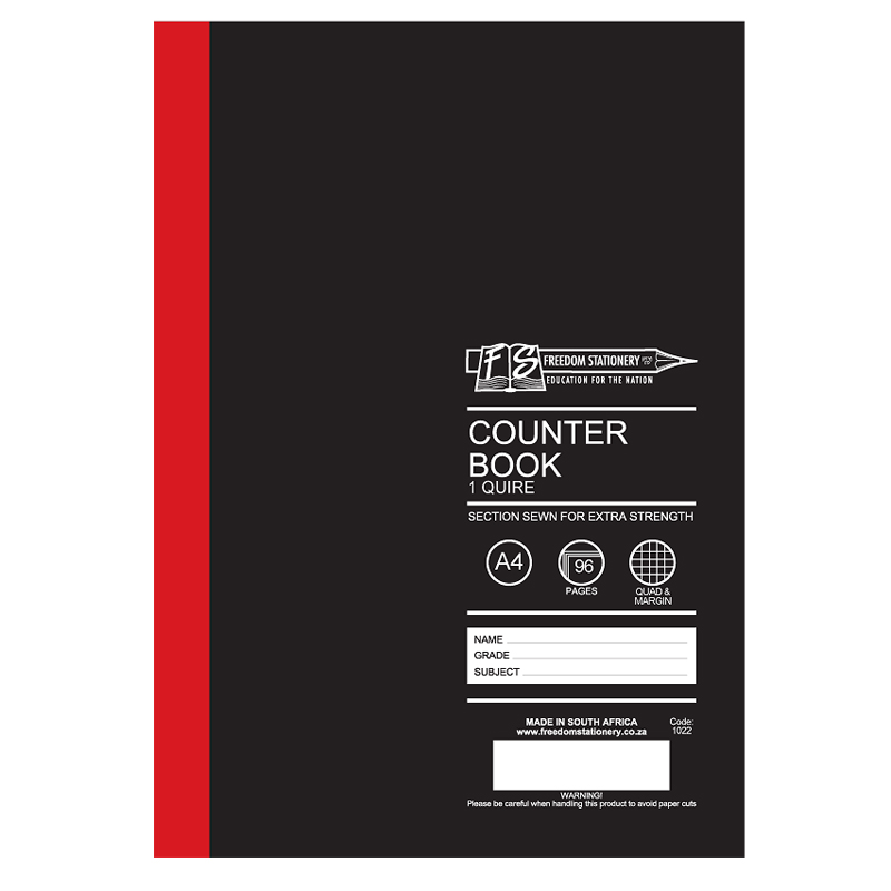 Counter Book 1 Quire QM A4 (96 page)