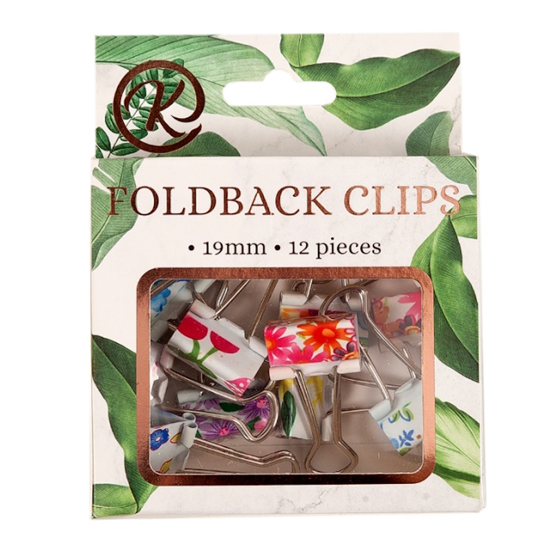 Kenzel Printed Foldback Clips 19mm (12)