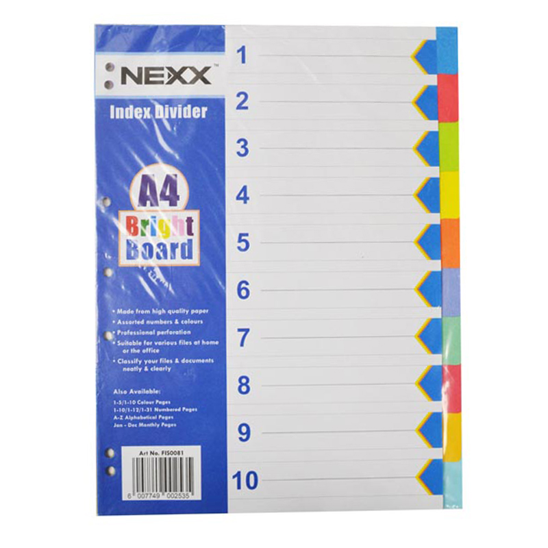Nexx Board Dividers 10 Tab (bright)