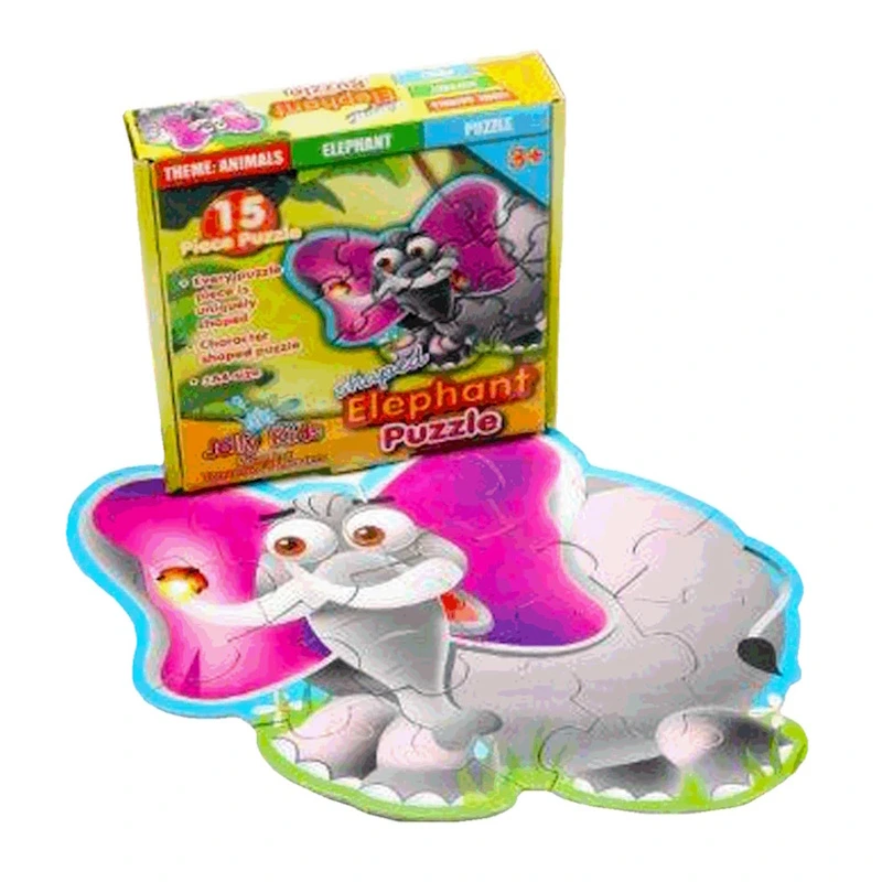 Jolly Kids Shaped Cardboard Puzzle Elephant (15 piece)