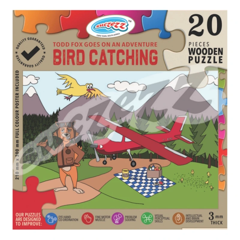 Todd Fox Adventure Bird Catching Wooden Puzzle (20 piece)