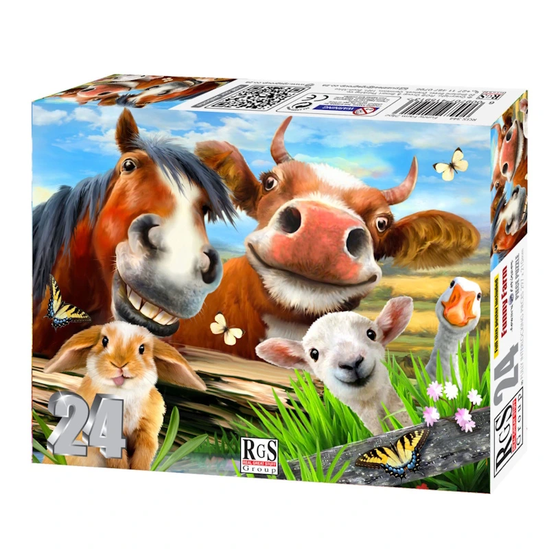 Funny Farm Cardboard Puzzle (24 pieces)