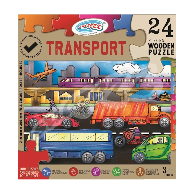 Transport Wooden Puzzle (24 piece)