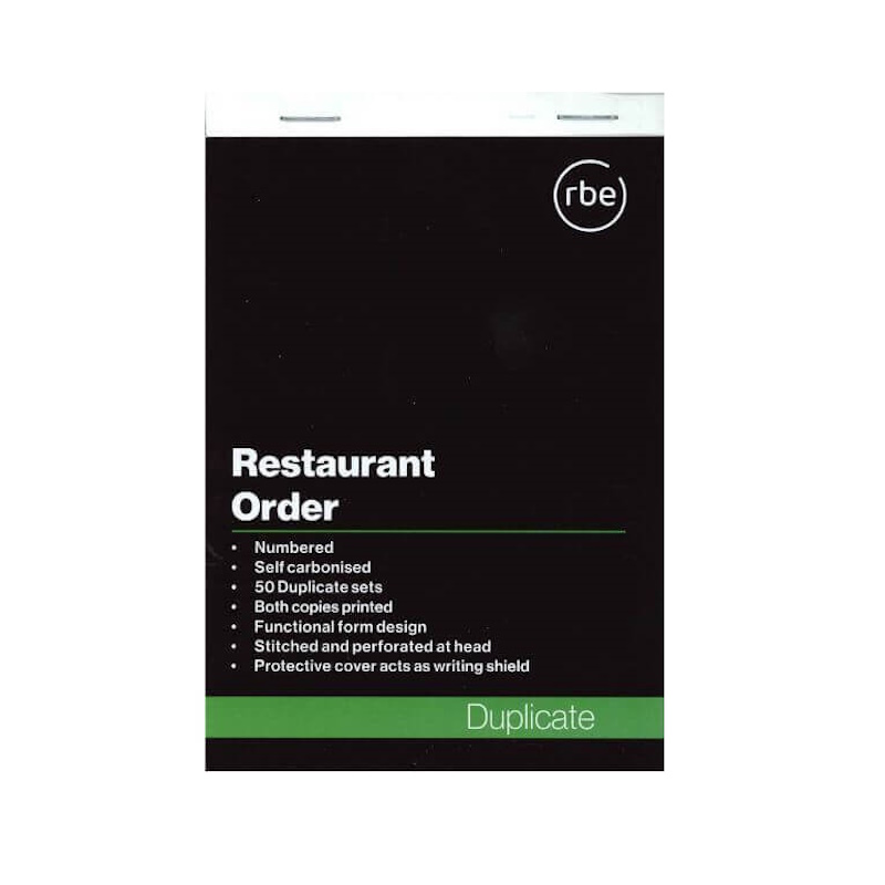 RBE Duplicate Restaurant Book (148 x 95mm)