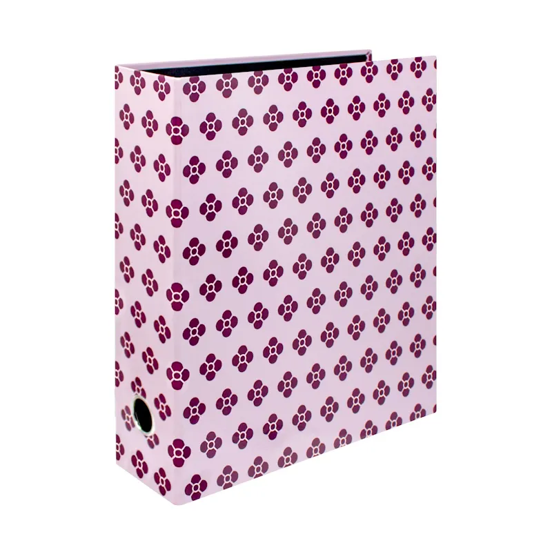 Treeline Designer Lever Arch File (burgundy - dot pattern)