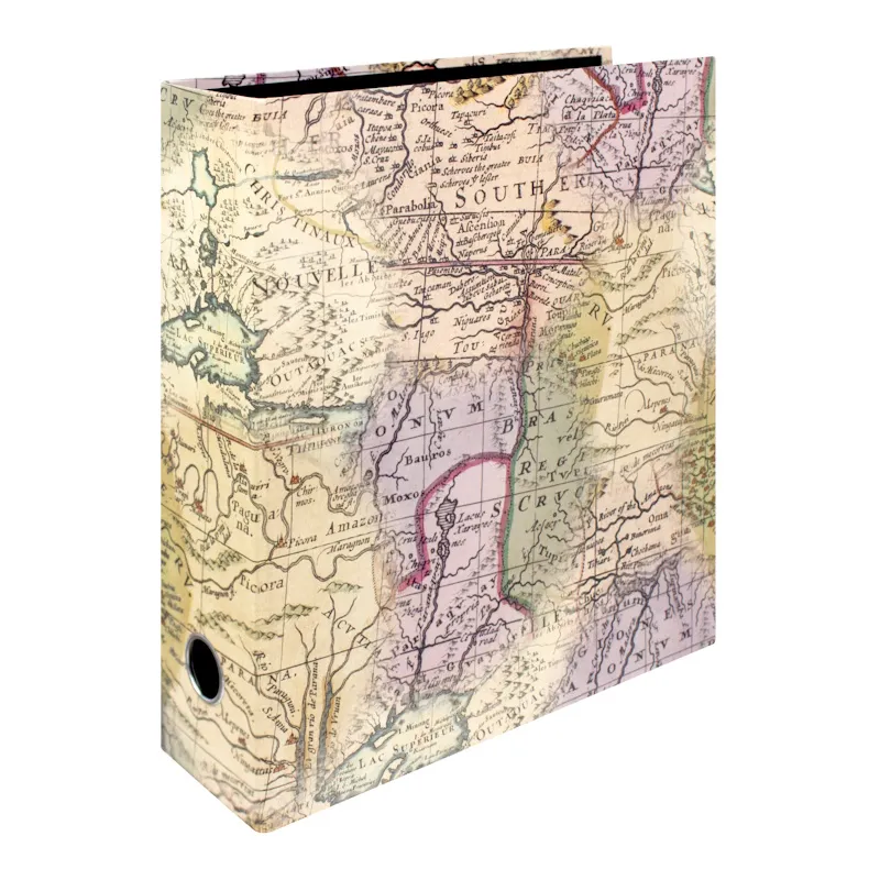 Treeline Designer Lever Arch File (burgundy - dusty pink map)