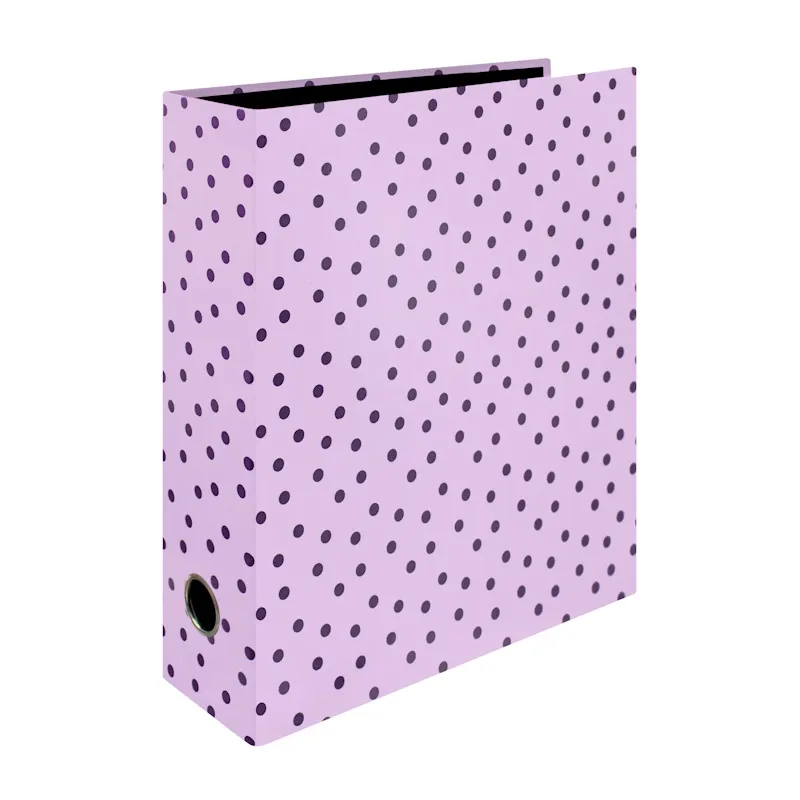 Treeline Designer Lever Arch File (lilac - small polka)