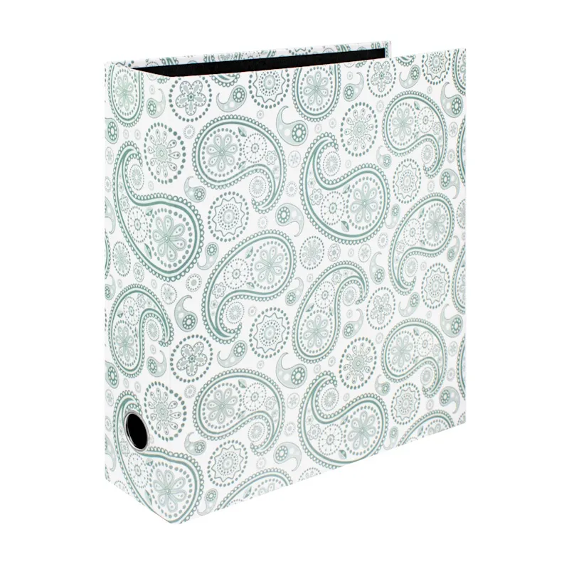 Treeline Designer Lever Arch File (teal - paisley)