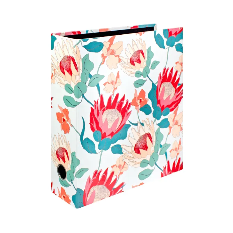 Treeline Designer Lever Arch File (teal - protea)