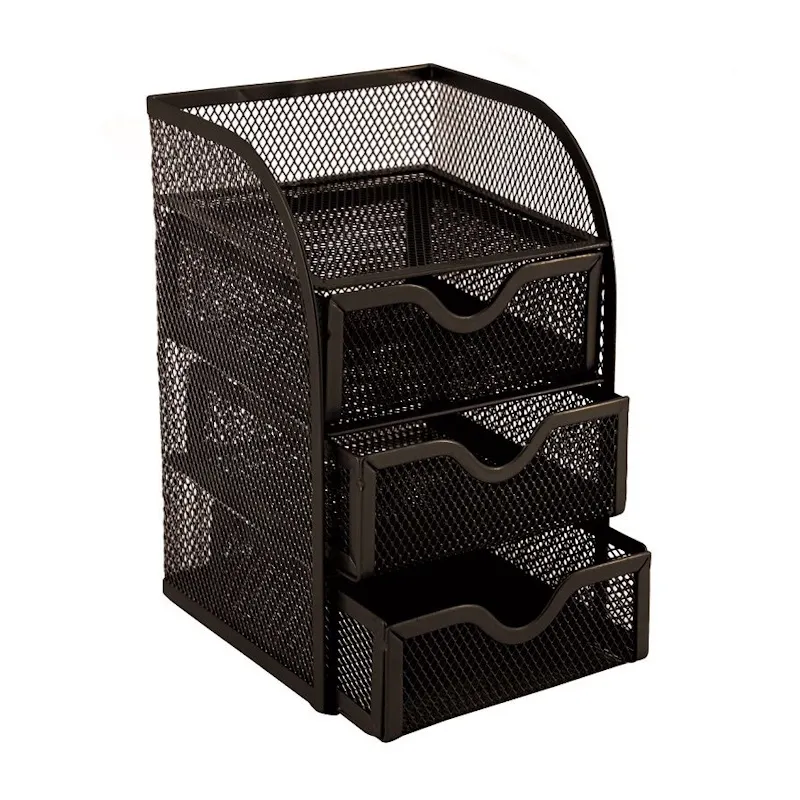 SDS Mesh 3 Drawer Mini Desktop Organizer (M850) (black)