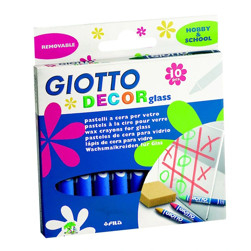 Giotto Decor Glass Wax Crayons (10)