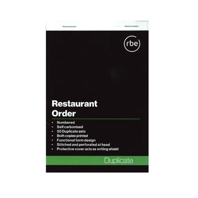 RBE Duplicate Restaurant Book 148mm x 95mm