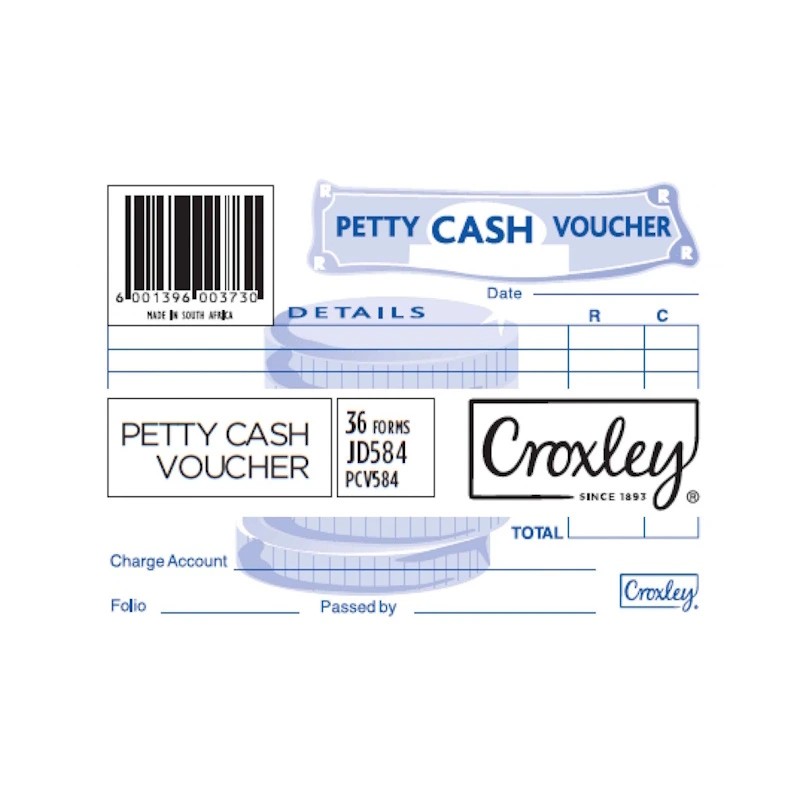 Croxley Petty Cash Voucher JD584 (36 sheets)