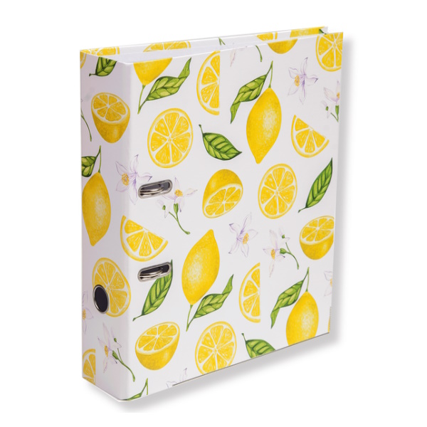 Kenzel Lever Arch File A4 70mm (lemons) (LA2306)