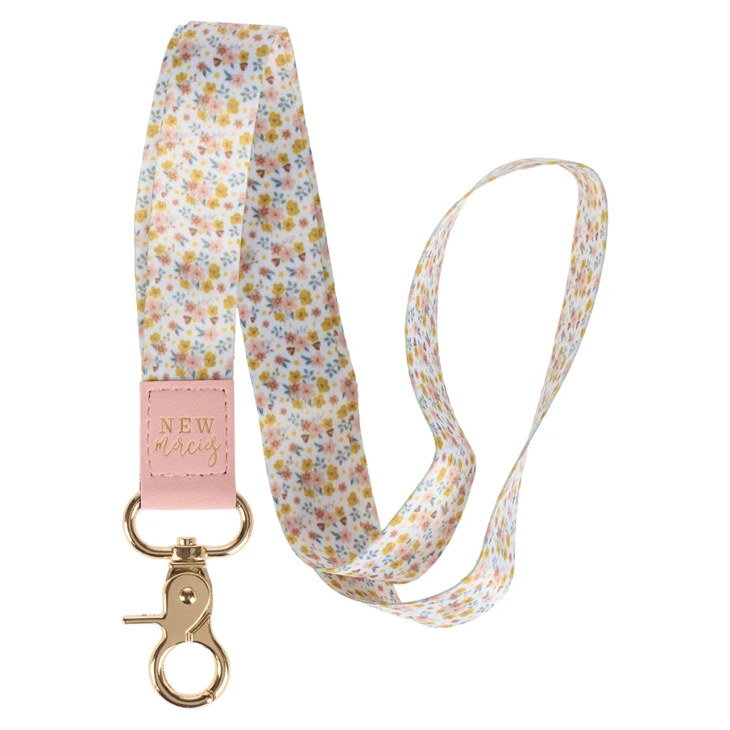 New Mercies Pastel Flowers Lanyard (LAN006)
