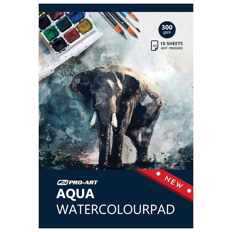 Pro-Art Aqua Watercolour Paper Hot Press 300gsm (10 sheets) (A4)