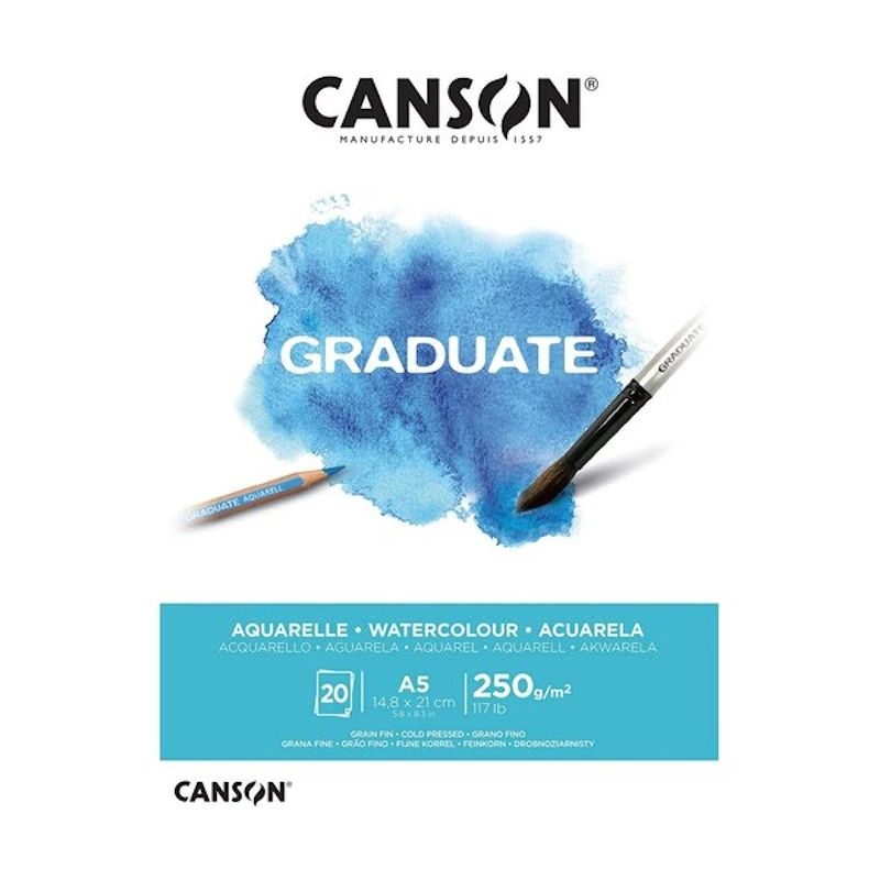 Canson Graduate Watercolour Pad 250gsm (20 sheets) (A3)