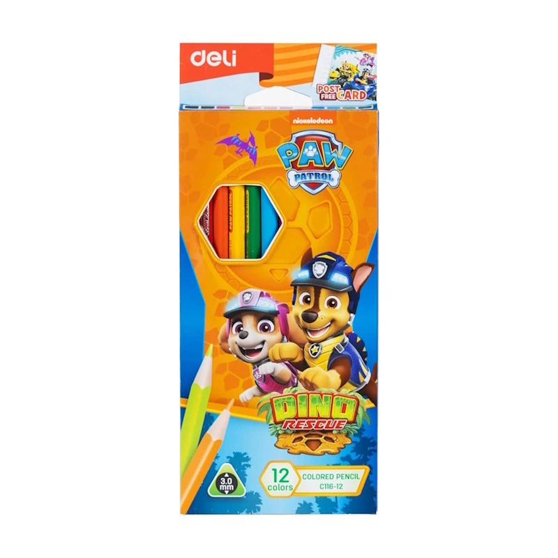 Deli Paw Patrol Dino Rescue Colour Pencils (12)
