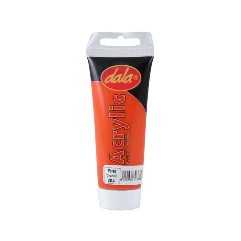 Dala Acrylic Paint (permanent orange #204) (75ml)