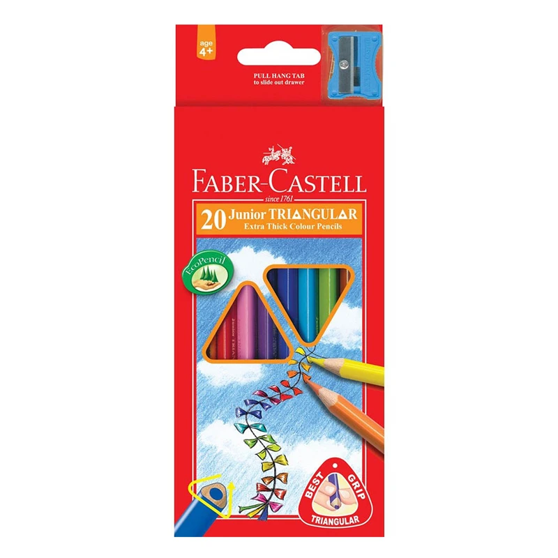 Faber-Castell Junior Triangular Colour Pencils (20)