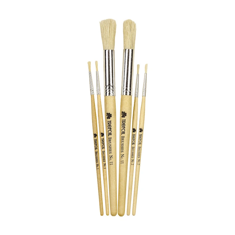 Trefoil Paintbrush Hog Round Short Handle