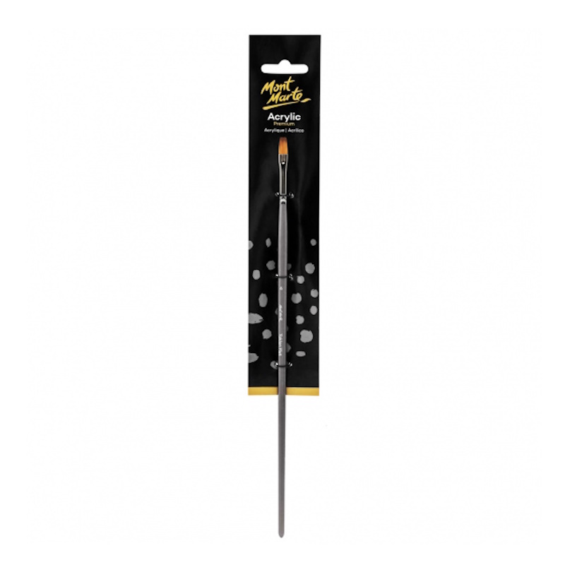 Mont Marte Taklon Flat Long Brush #6