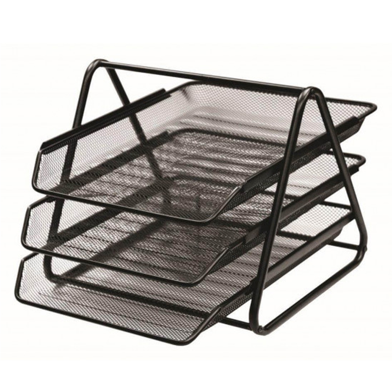 SDS 3 Tier Letter Tray Set M700 (black)
