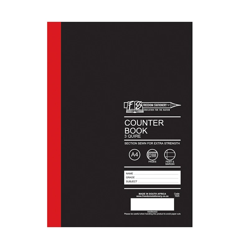 Counter Book 3 Quire FM A4 (288 page)