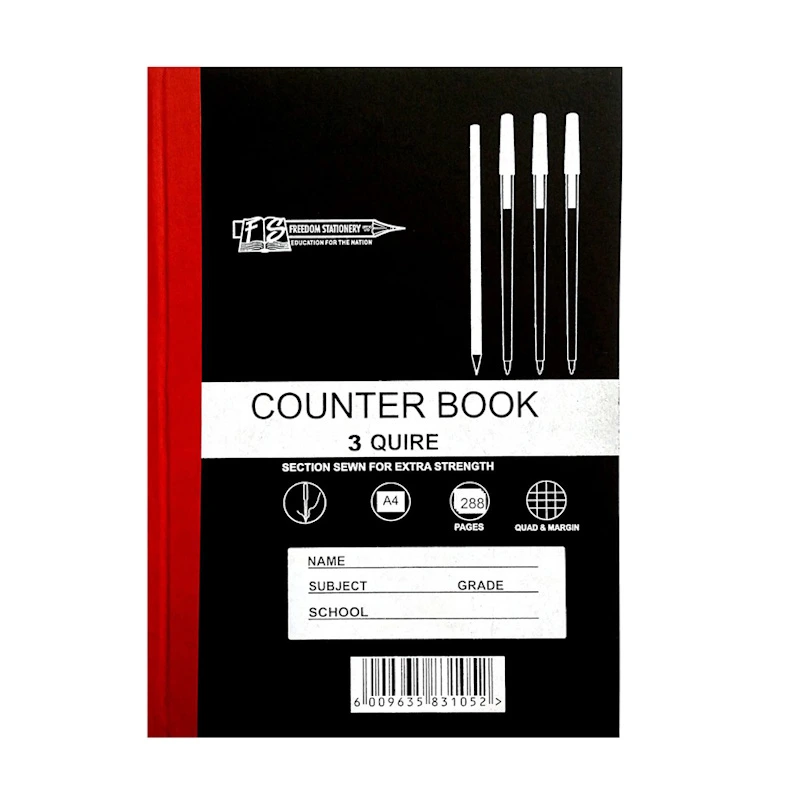Counter Book 3 Quire QM A4 (288 page)