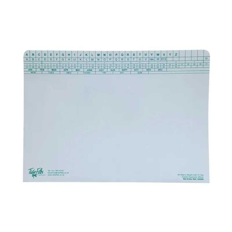 Tidy Files Extra Heavy Duty with Tri-Clip No Flaps (T44450)
