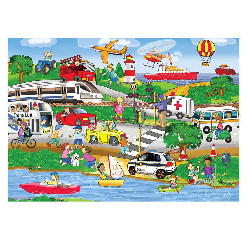 Transport Wooden Puzzle (24 pieces)