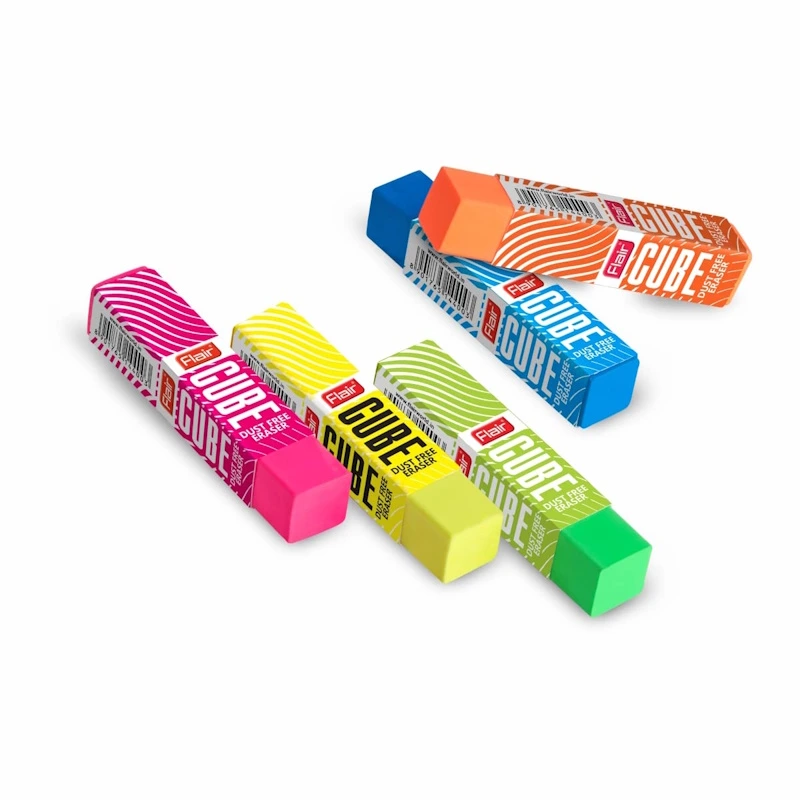 Flair Creative Cube Erasers Neon (each)