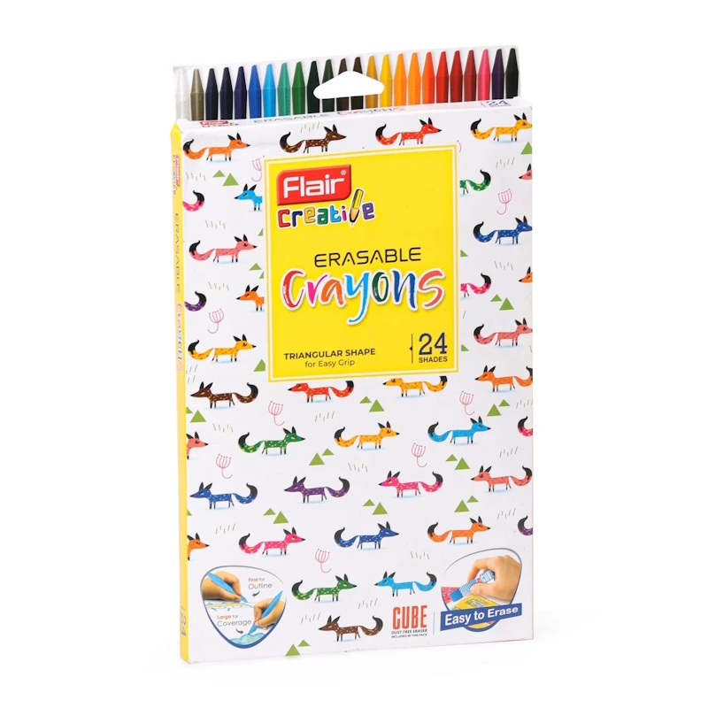 Flair Creative Erasable Crayons (24)