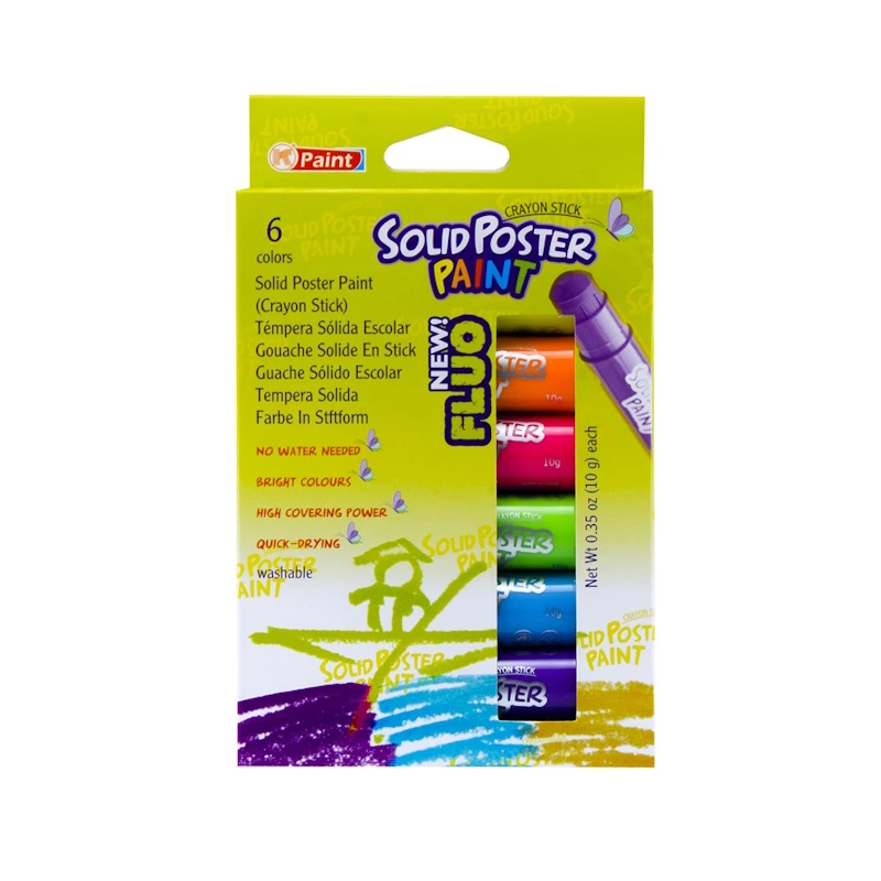 Crayon Stick Solid Poster Paint Fluorescent (6)